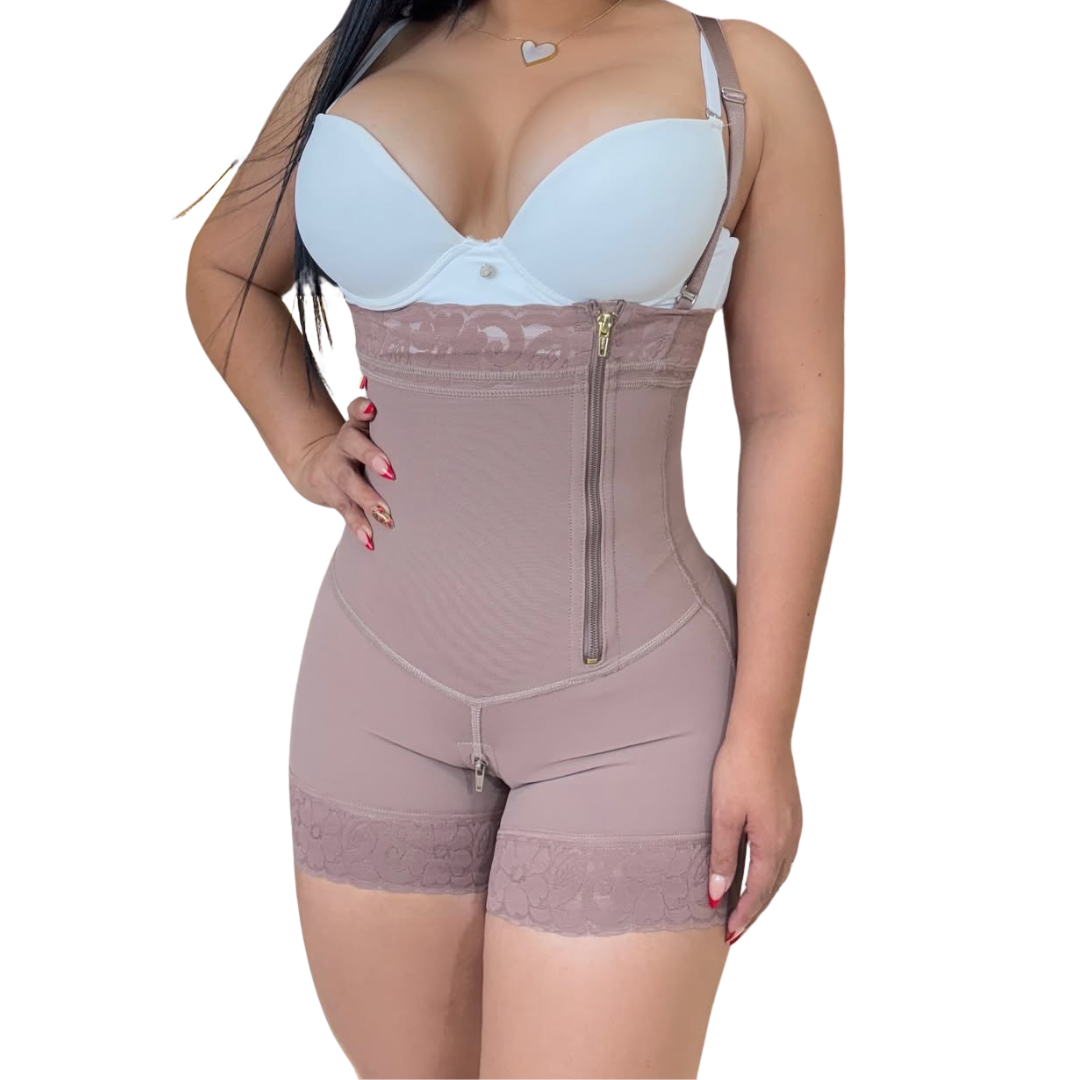 FAJA STRAPLESS CREMALLERA LATERAL / realce natural