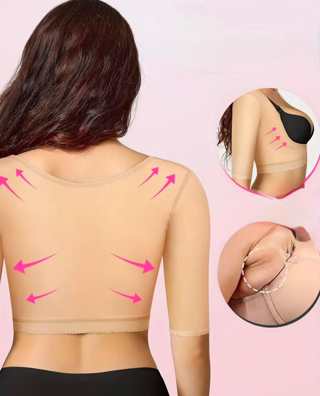 Chaleco Corrector de Espalda con Manga/ soporte y ajuste de postura