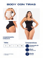 BODY CON TIRAS/ ajuste ligero y realce de glúteos