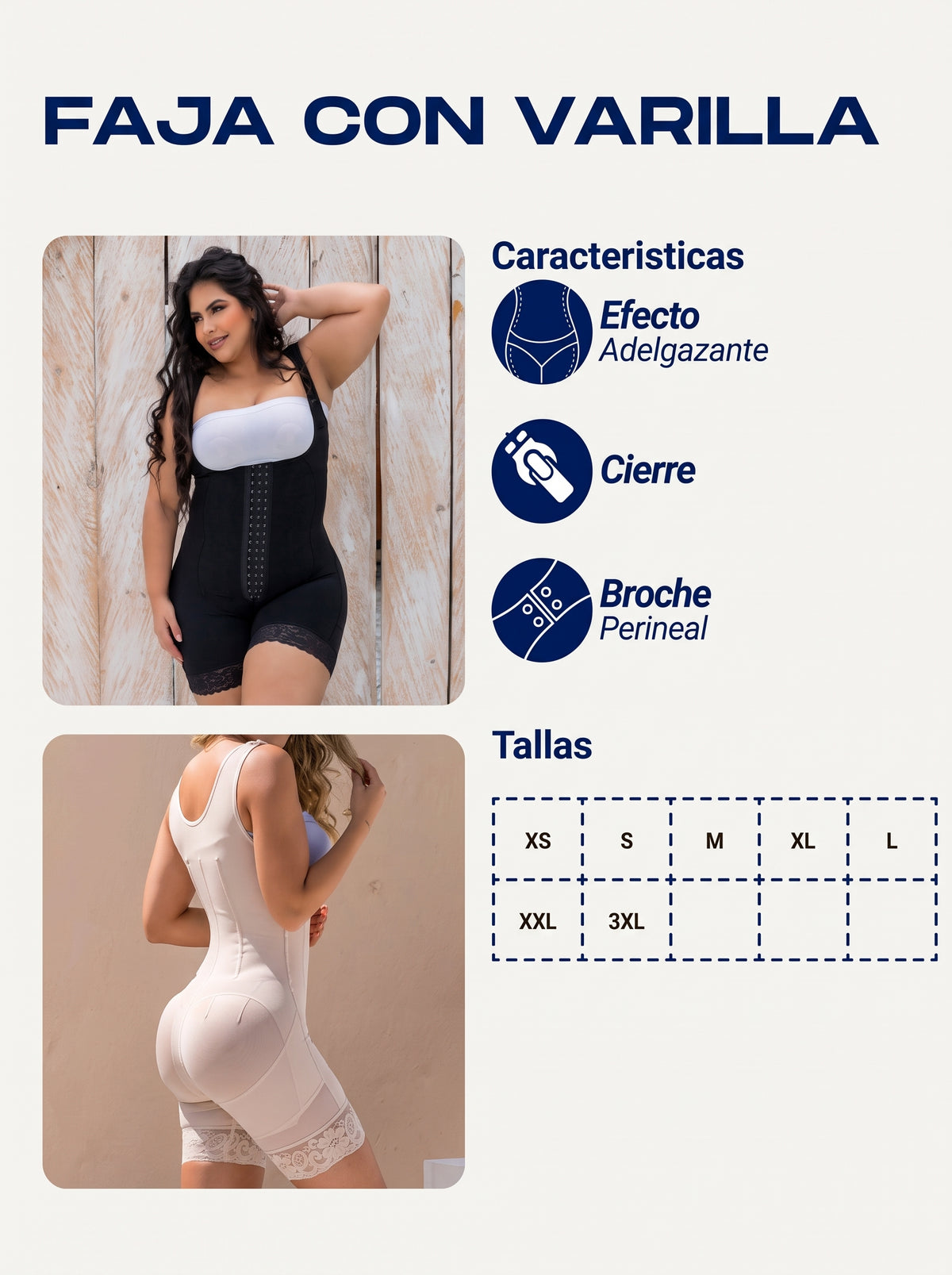 FAJA CON VARILLA/ compresión y definición de cintura