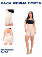 FAJA PIERNA CORTA/alta compresión y control abdominal