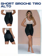 SHORT CON BROCHE TIRO ALTO/ control abdominal y ajuste personalizado