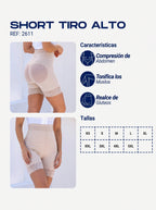SHORT TIRO ALTO/ control abdominal y realce de glúteos